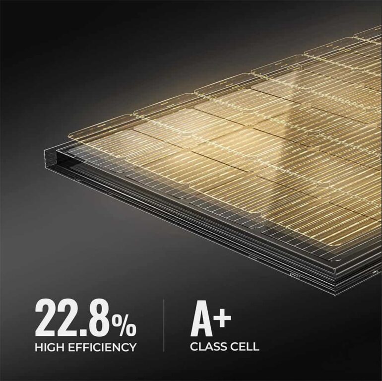 9BB solar panel high efficiency graphic