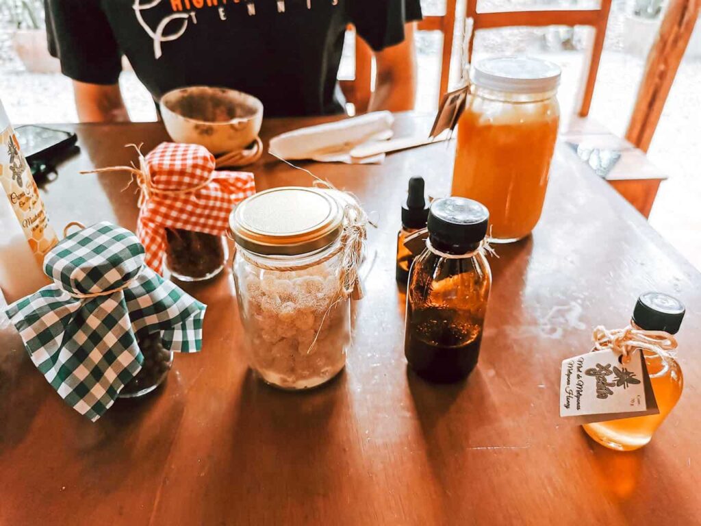 Honey tasting at the Xkopek bee park in Valladolid, Mexico