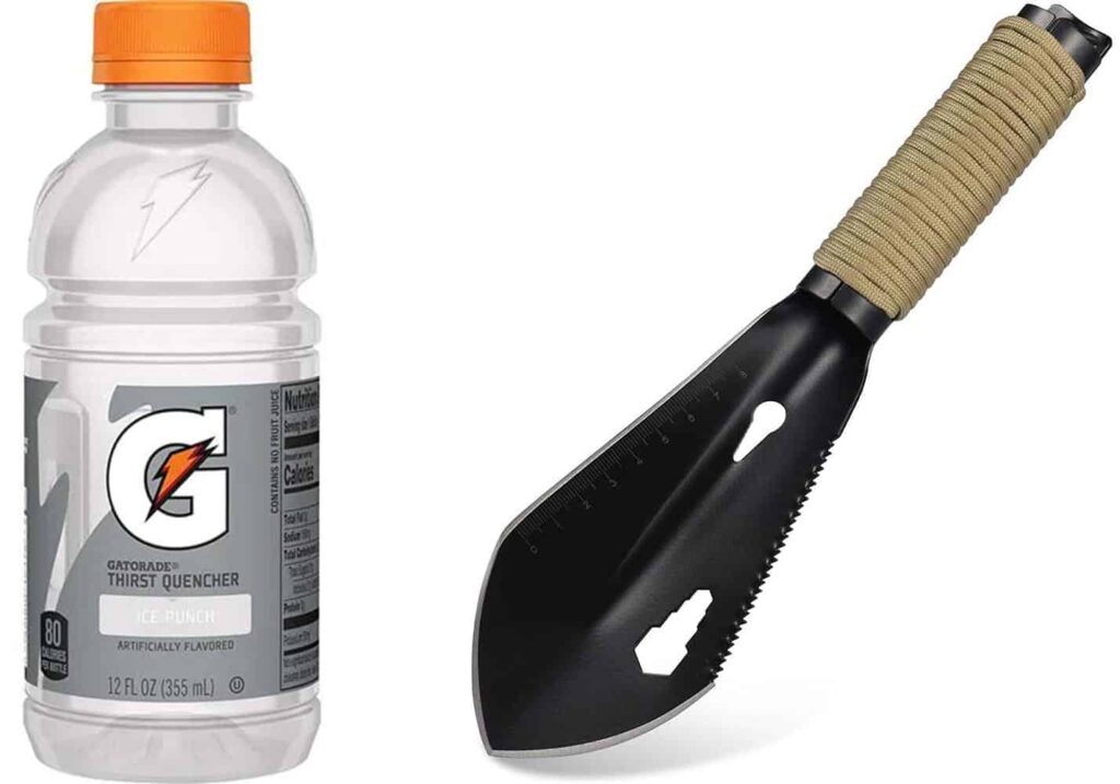Bottle and trowel bathroom combo