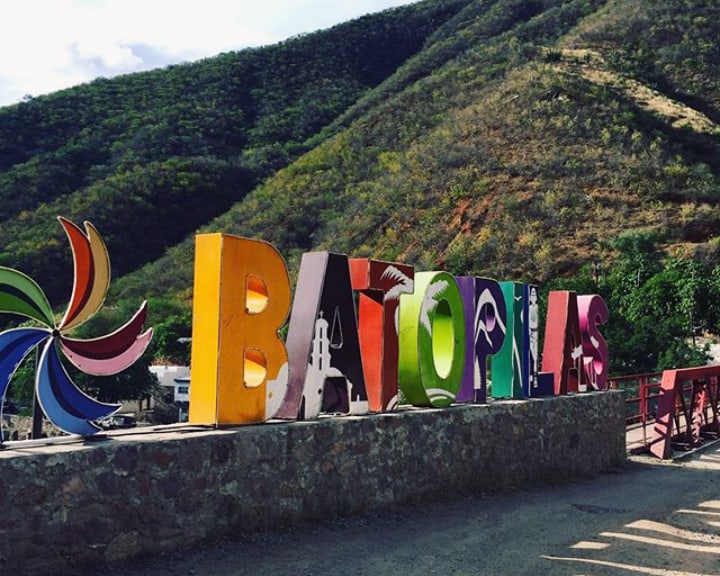 Batopilas sign at the bottom of the Copper Canyon