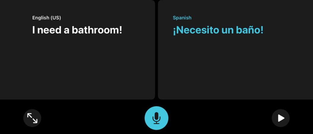 Google translate sample