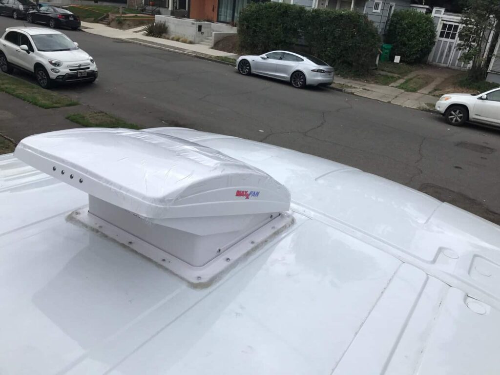 Best Vent Fan For Camper Vans - Finished Maxxfan Installation
