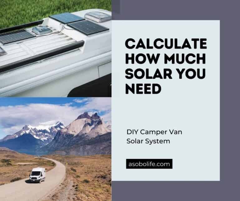 Three solar panels on a camper van