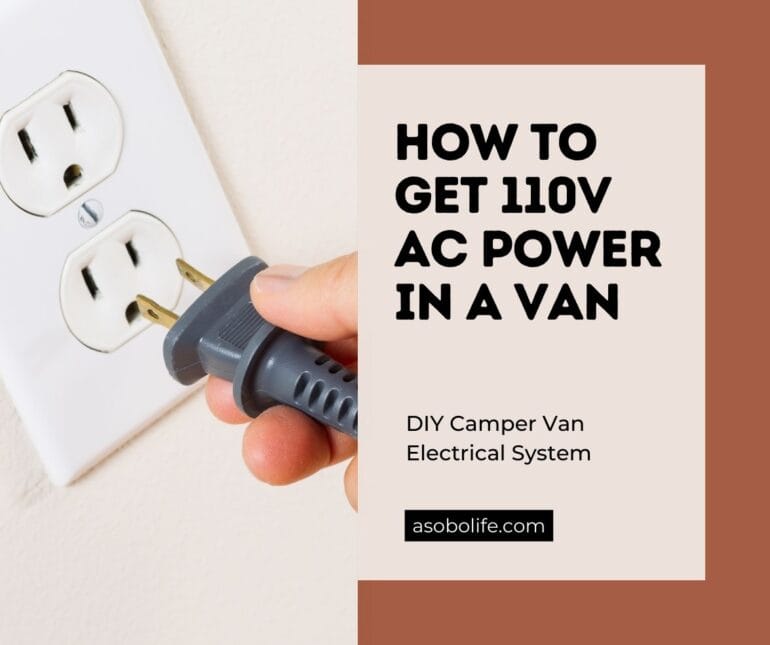 A plug being inserted into a 110-volt AC power outlet.