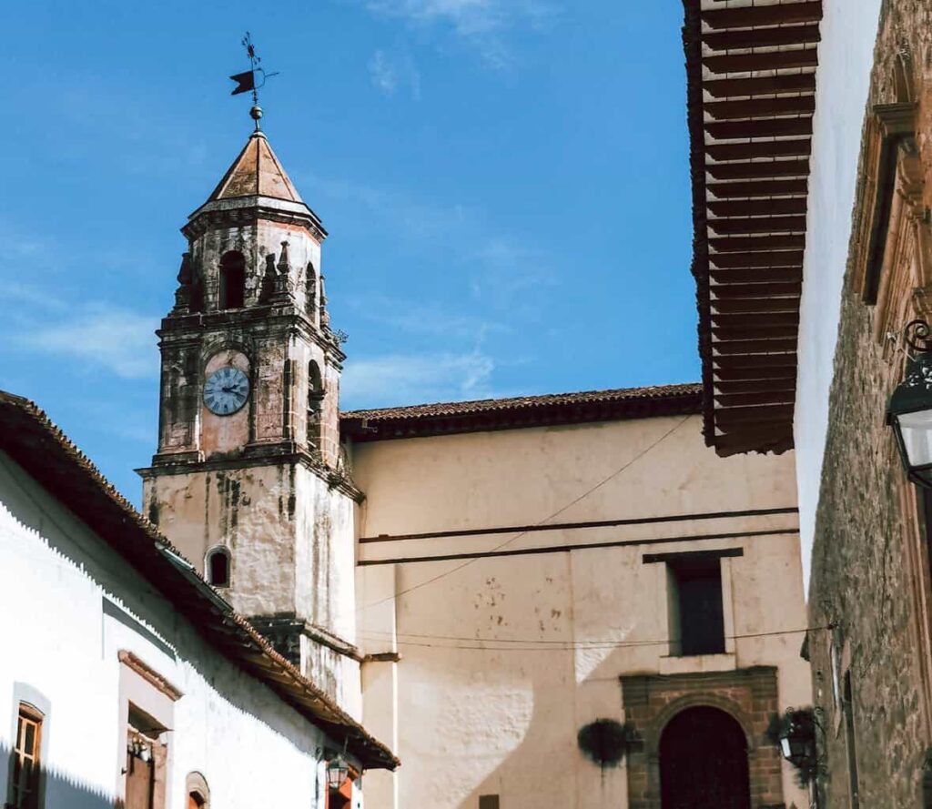 Exterior of Patzcuaro's Iglesia de la Compania