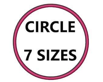Circle Embroidery Design, Circle Embroidery File, Simple Satin Circle, Not an Applique, Embroidery File Download