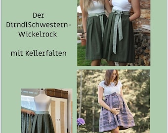 Traditional wrap skirt as e-book, box pleated skirt, wrap skirt pattern, traditional skirt pattern, maternity skirt pattern