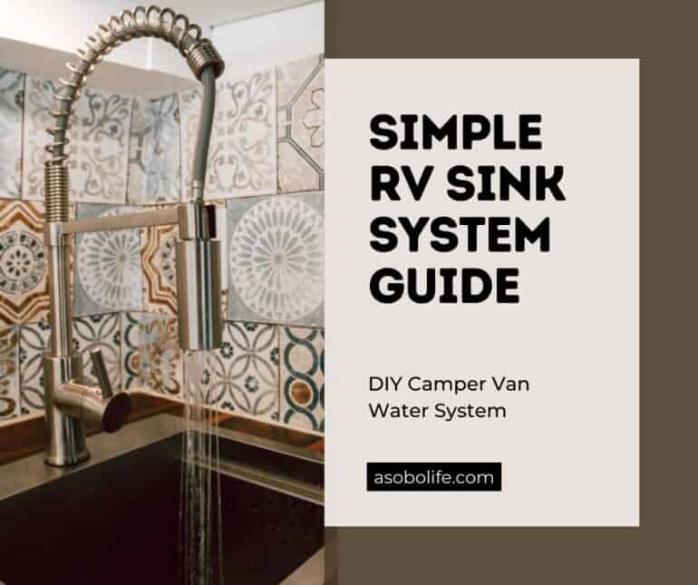 Running water faucet inside a camper van
