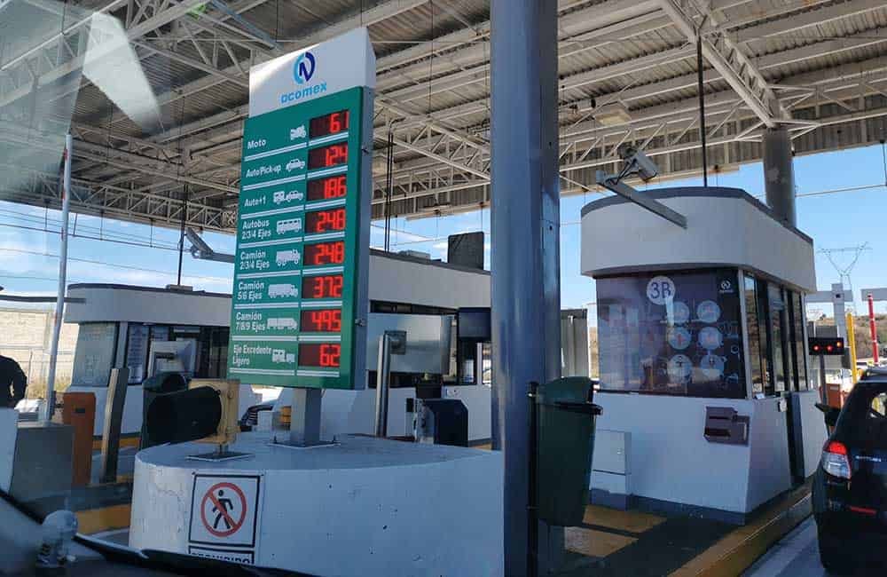 Toll booth in Mexico
