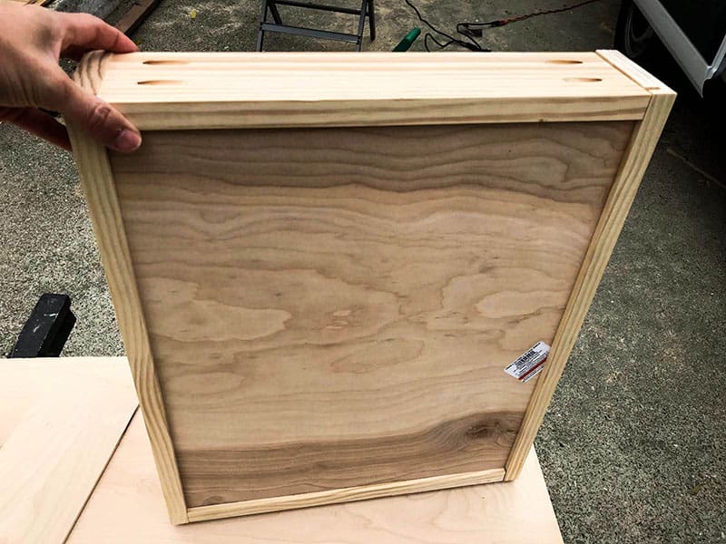 Campervan cabinet drawer bottom