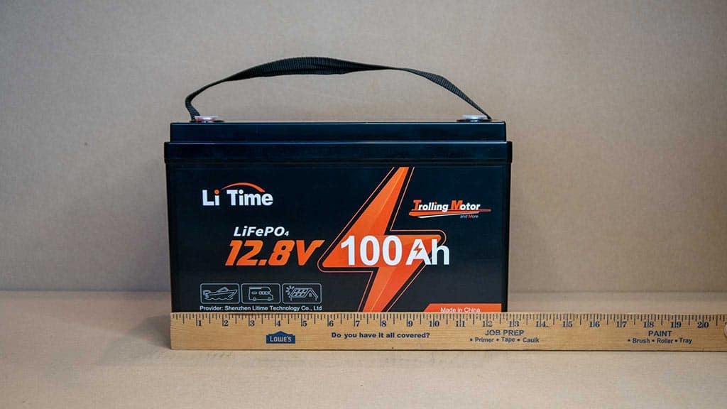 LiTime TM lithium battery length measurement