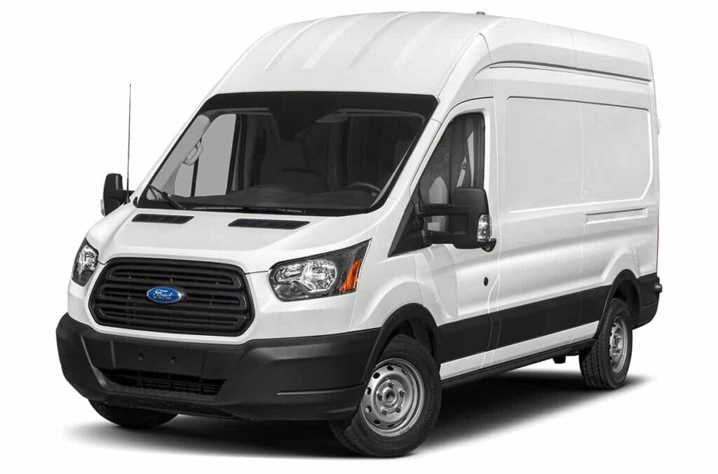 White Ford Transit Van