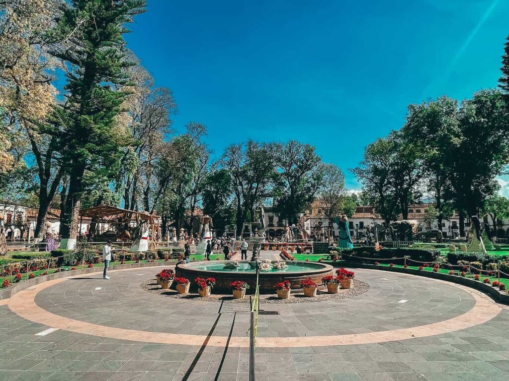 Patzcuaro's park in the town center