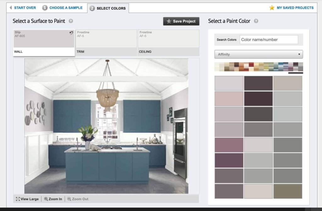 Benjamin Moore Color Palette Picker screenshot