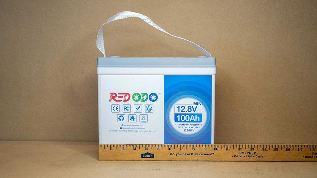 Redodo Mini lithium battery length measurement