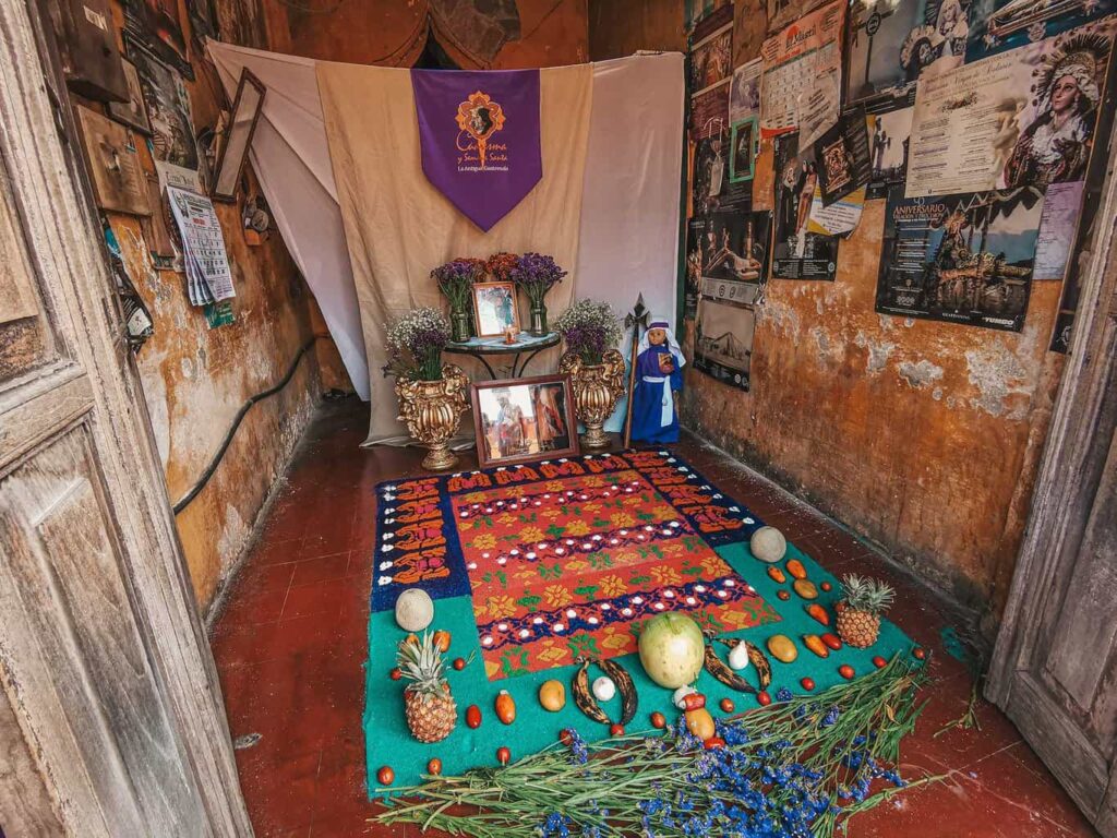 Alfombra in Antigua Guatemala during Semana Santa