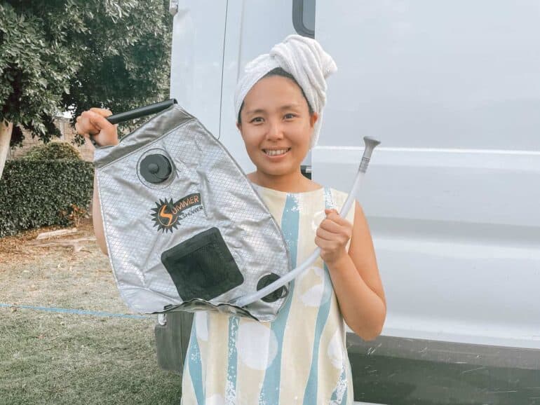 Solo Female Campervan - Solar Shower