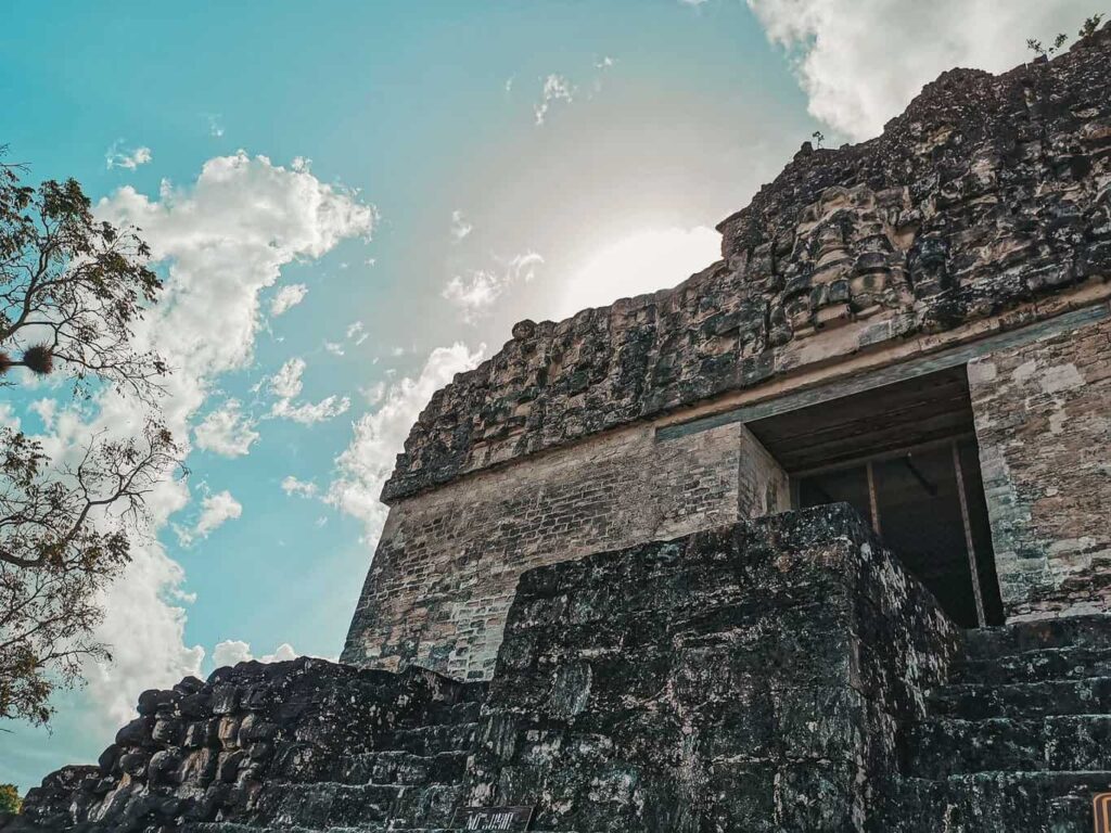 View of the Temple II ruins in Tikal