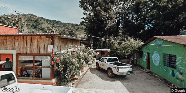 Parking lot next to a restaurant in Mexico