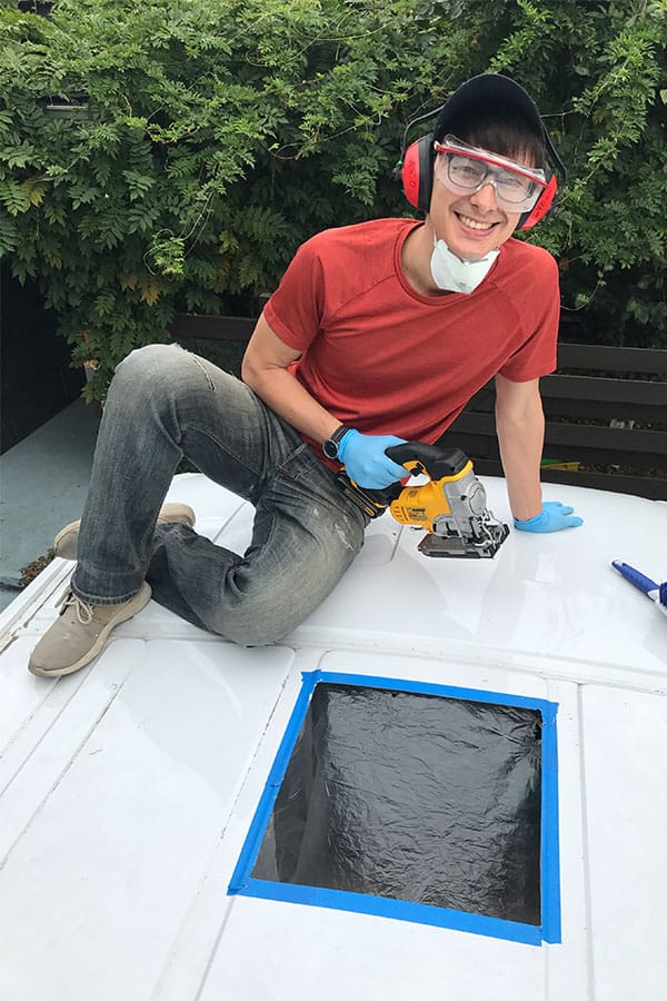 Vent Fan Installation - Start Cutting