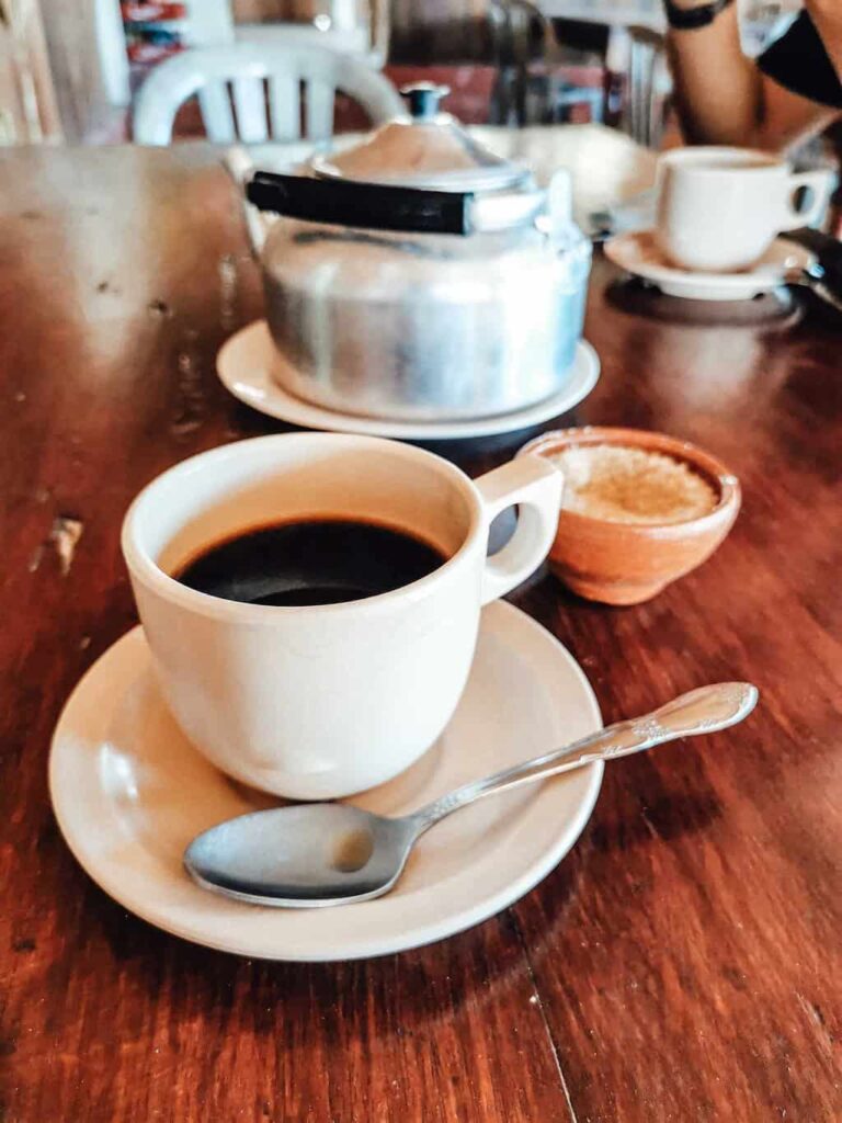 Breakfast at the Restarante Uaxactun in Guatemala