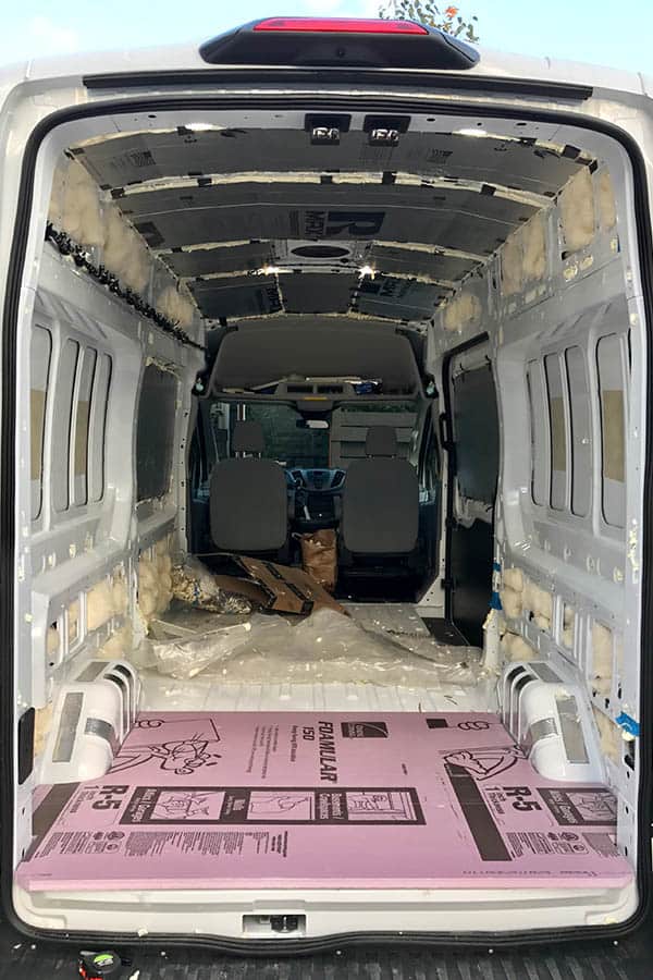 Adding insulation to our camper van